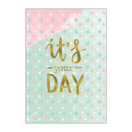 Wenskaarten gefeliciteerd - goudprint - set van 10