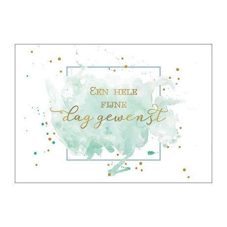 Wenskaarten gefeliciteerd - goudprint - set van 10
