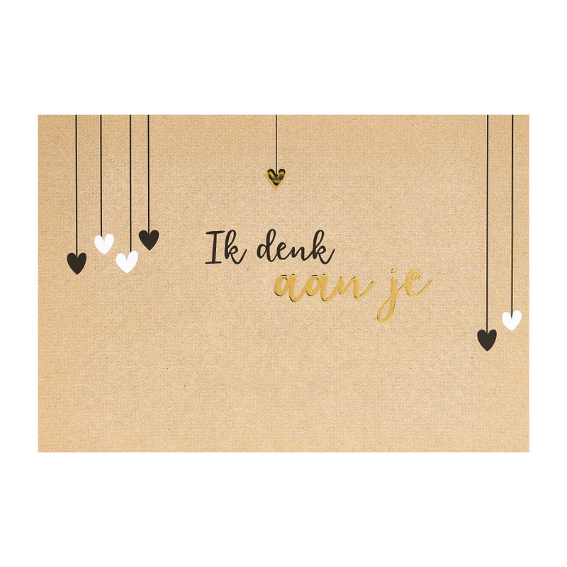 Postkaart - goudprint - 10 stuks - 12x17 cm
