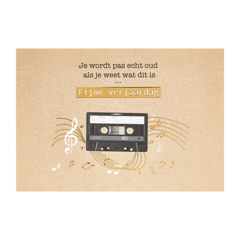 Postkaart - goudprint - 10 stuks - 12x17 cm