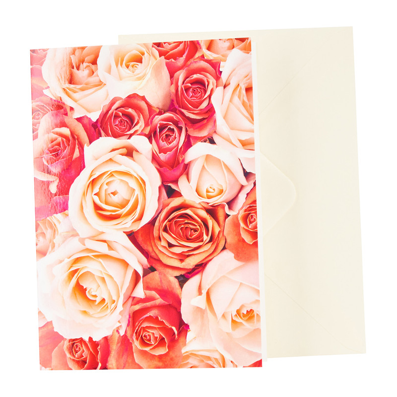Dubbele wenskaarten love - set van 4