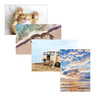 Dubbele wenskaarten vakantie - set van 4