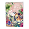 Dubbele wenskaarten tropical - set van 4