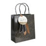 Cadeautasje enjoy today - zwart met goud - 18x21 cm