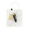Cadeautasje enjoy today - wit met goud - 18x21 cm