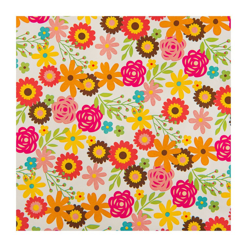 Inpakpapier bloem retro