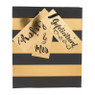 Cadeautasje zwart met goud - stripes - 18x21 cm