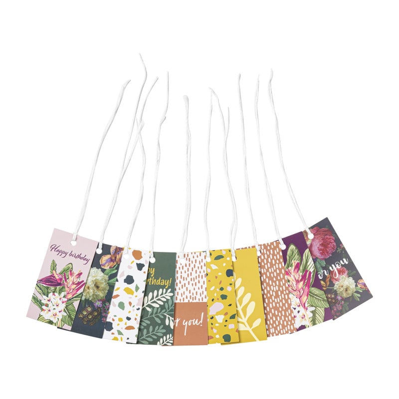 Labels trend - 12 stuks - 10x13 cm