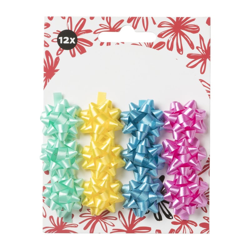 Strikjes mix - gekleurd - 12 stuks