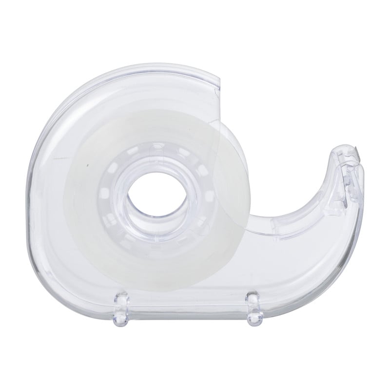Plakband houder - transparant - 14x10x3 cm