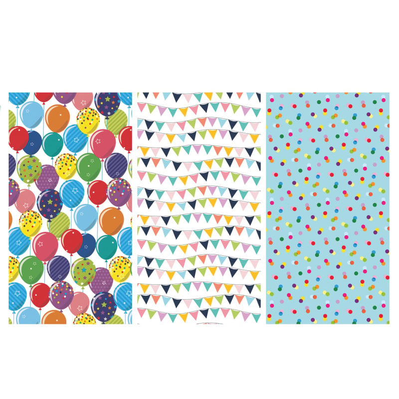 Inpakpapier feest - diverse varianten - 70x200 cm