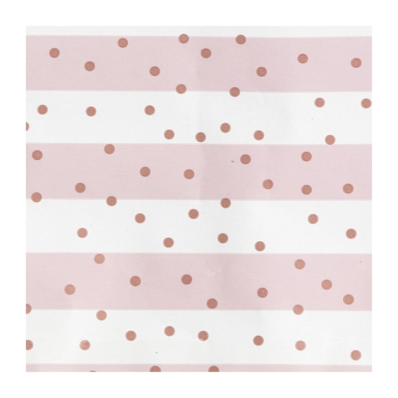Inpakpapier streep & stipjes - roze - 70x200 cm