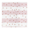 Inpakpapier streep & stipjes - roze - 70x200 cm