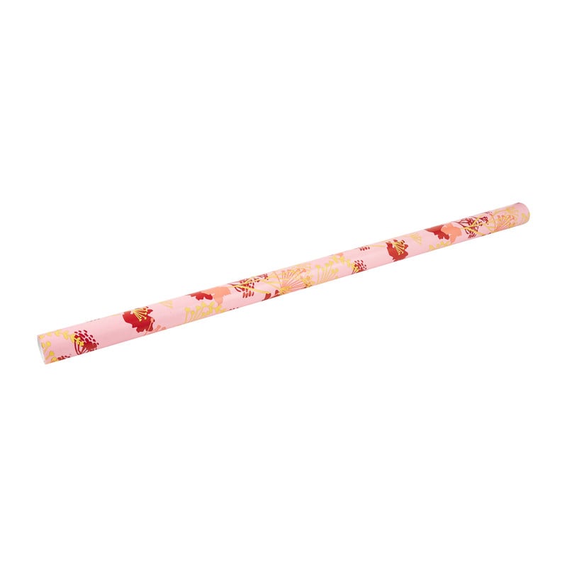 Inpakpapier nature - roze - 200x70 cm