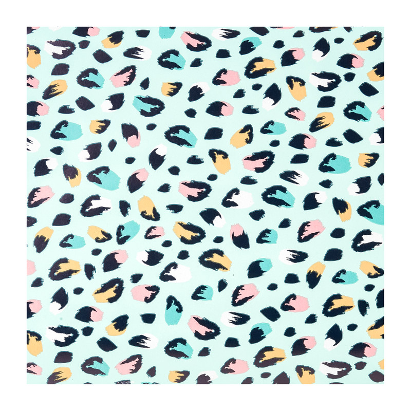 Inpakpapier leopard - groen - 200x70 cm