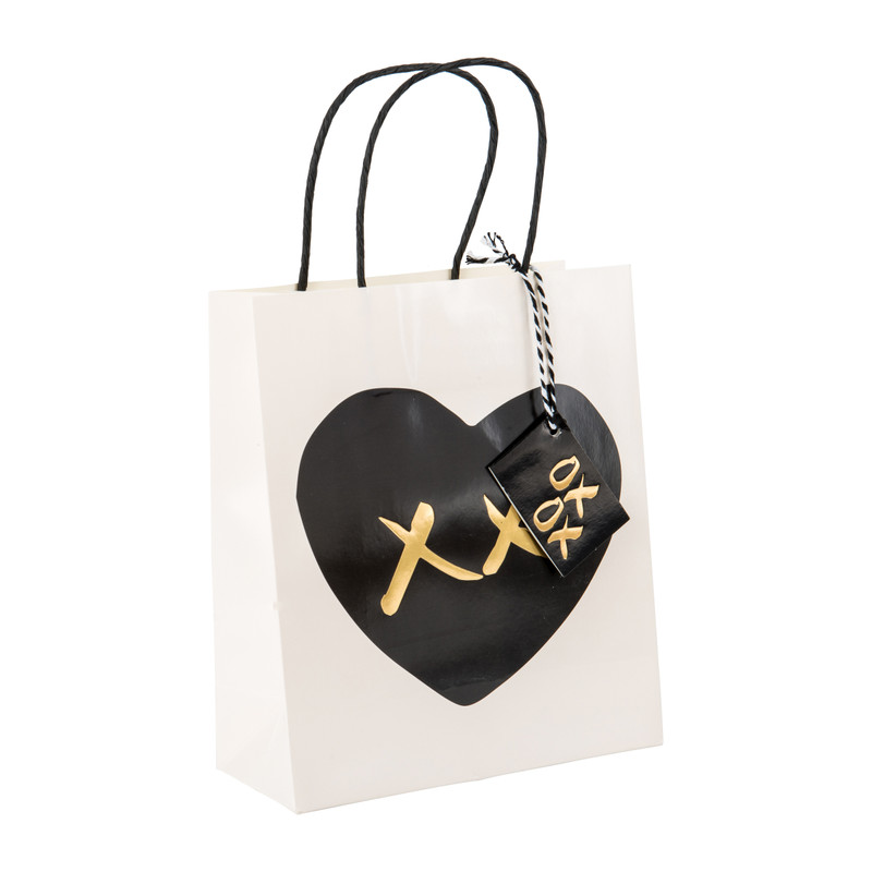 Cadeautasje hart M - 18x21 cm