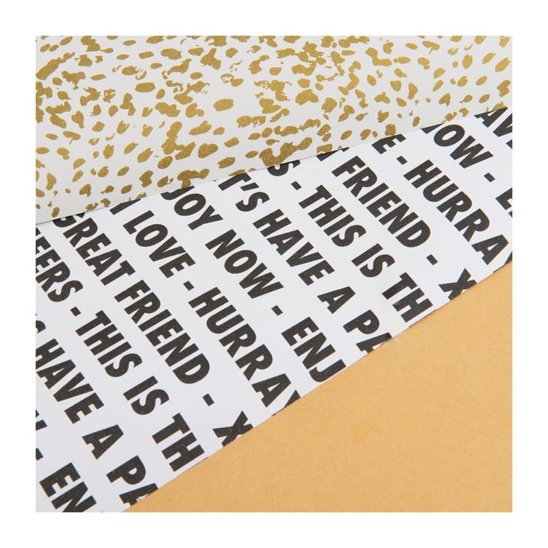 Inpakpapier basic - set 3 stuks