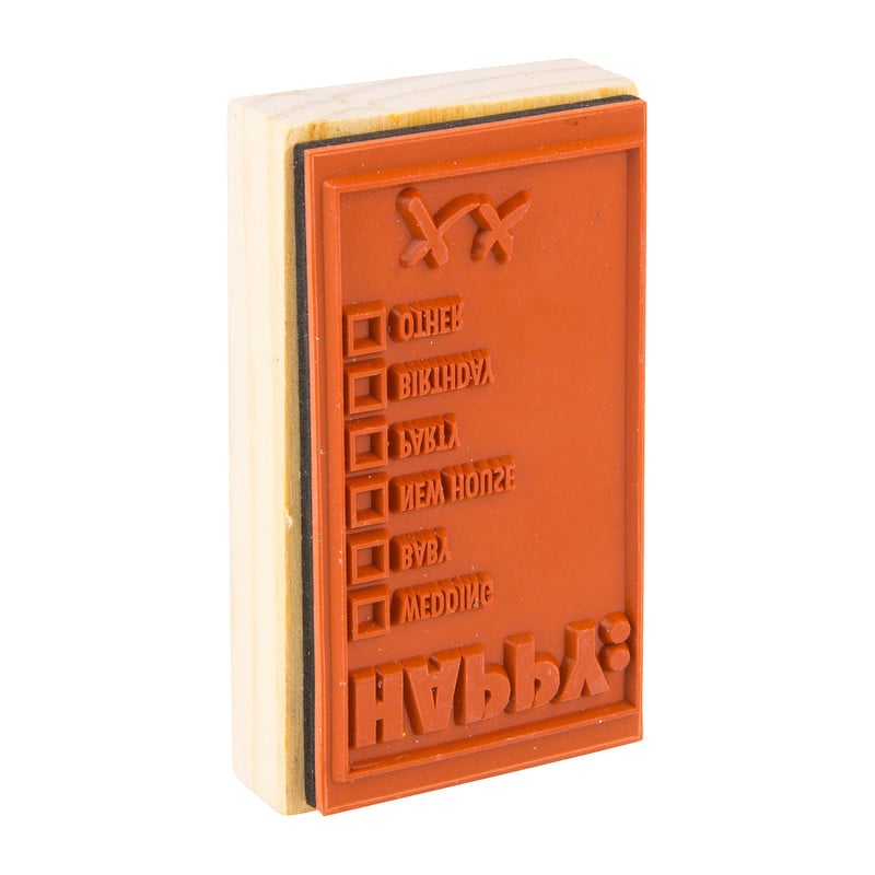 Stempel happy - 9x5 cm