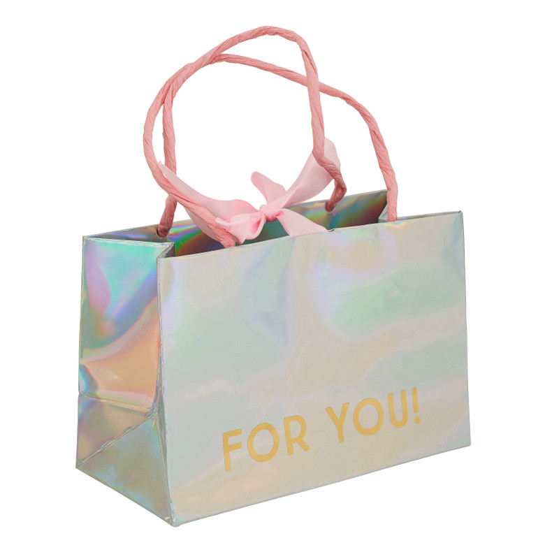Cadeautasje met strik  - 10x15 cm 