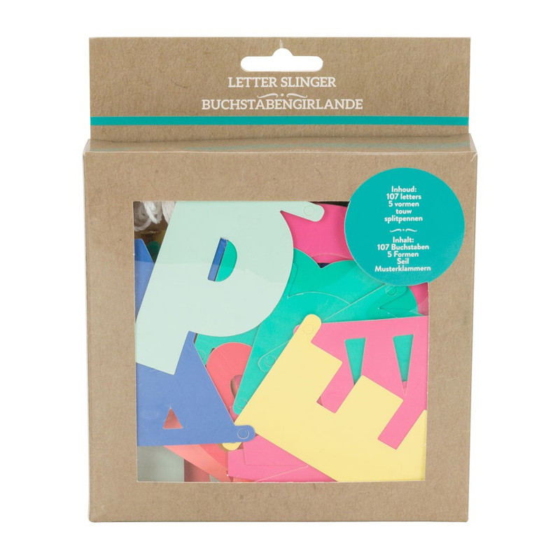 Letterslinger - multikleur