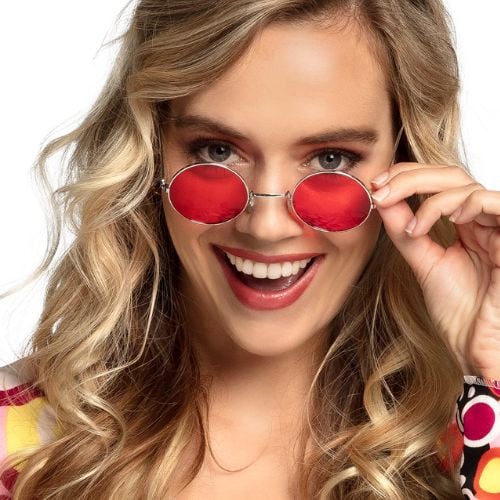 Bril met gekleurd glas - diverse kleuren 