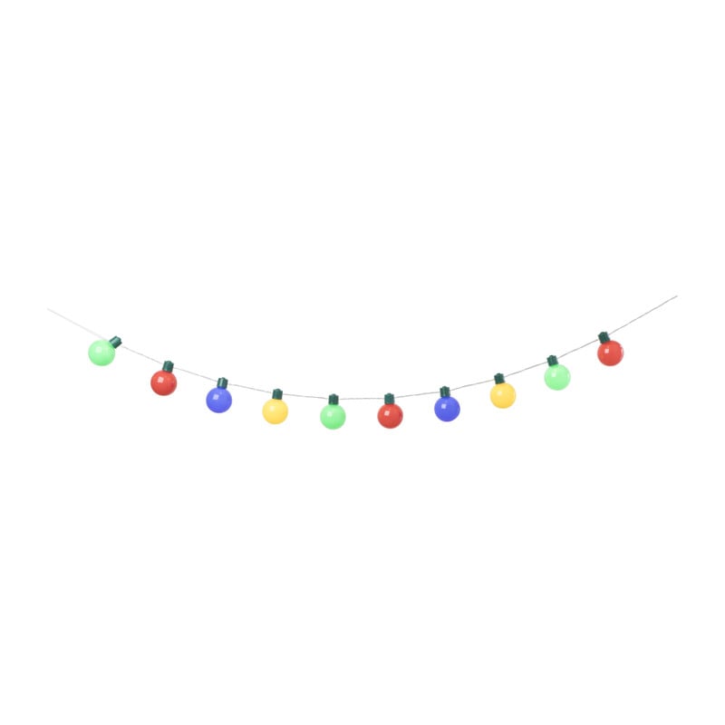 Lichtsnoer gekleurde ballen - 140x3,5 cm