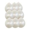 Ballonnen metallic - wit - 9 stuks