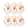 Confettiballon - paars/roze - 6 stuks