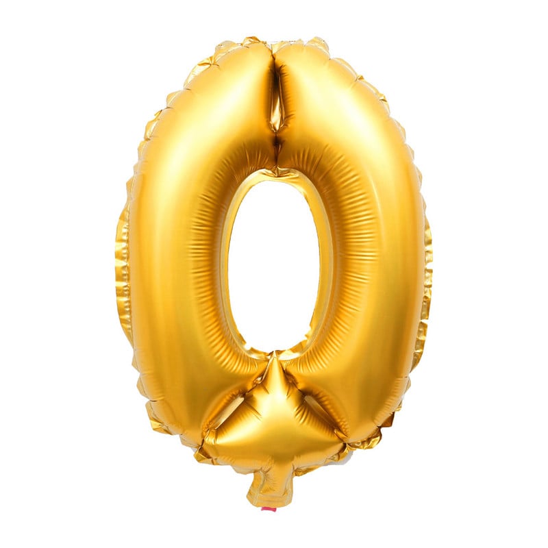 Folieballon XXL - cijfer 0 - 90 cm