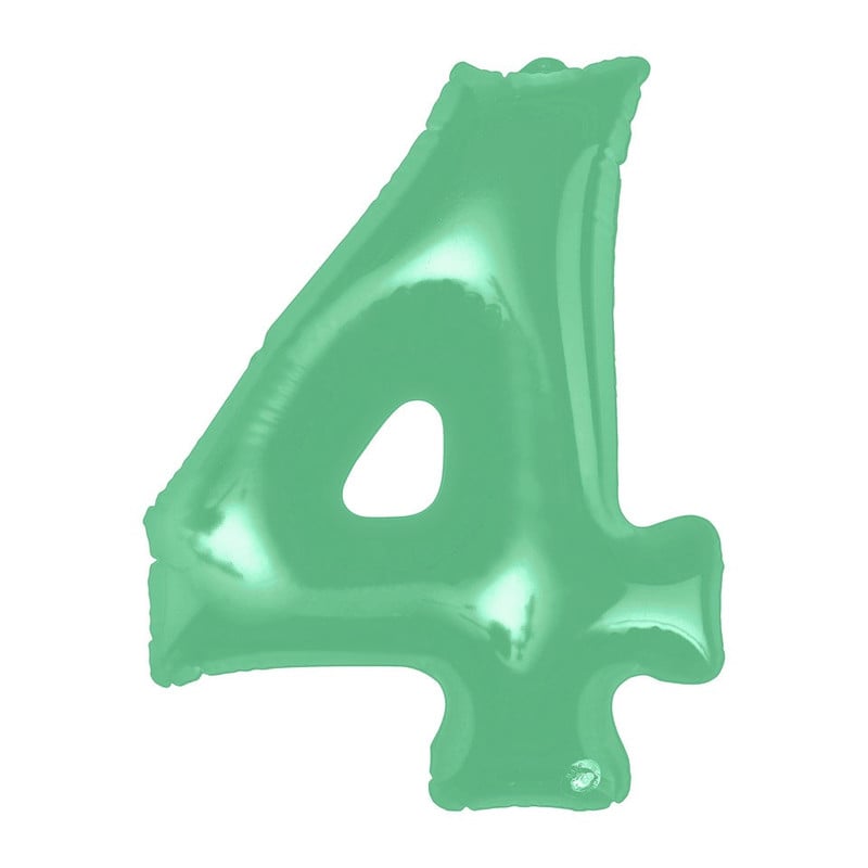 Opblaasbaar cijfer 4 - groen