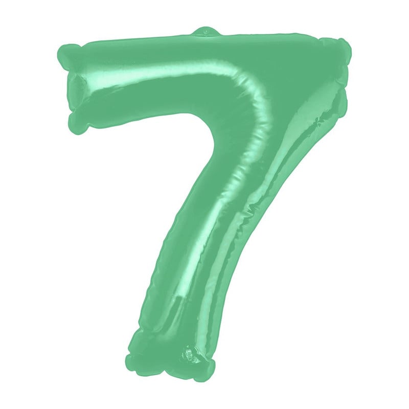 Opblaasbaar cijfer 7 - groen