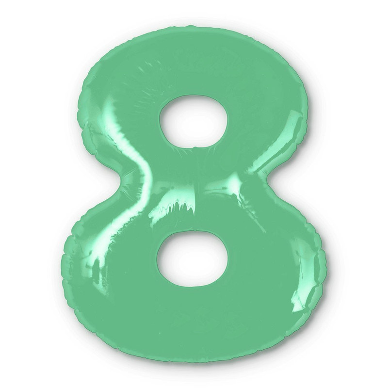 Opblaasbaar cijfer 8 - groen