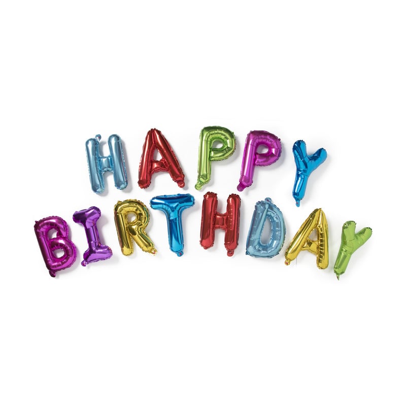Folieballon happy birthday - multikleur 