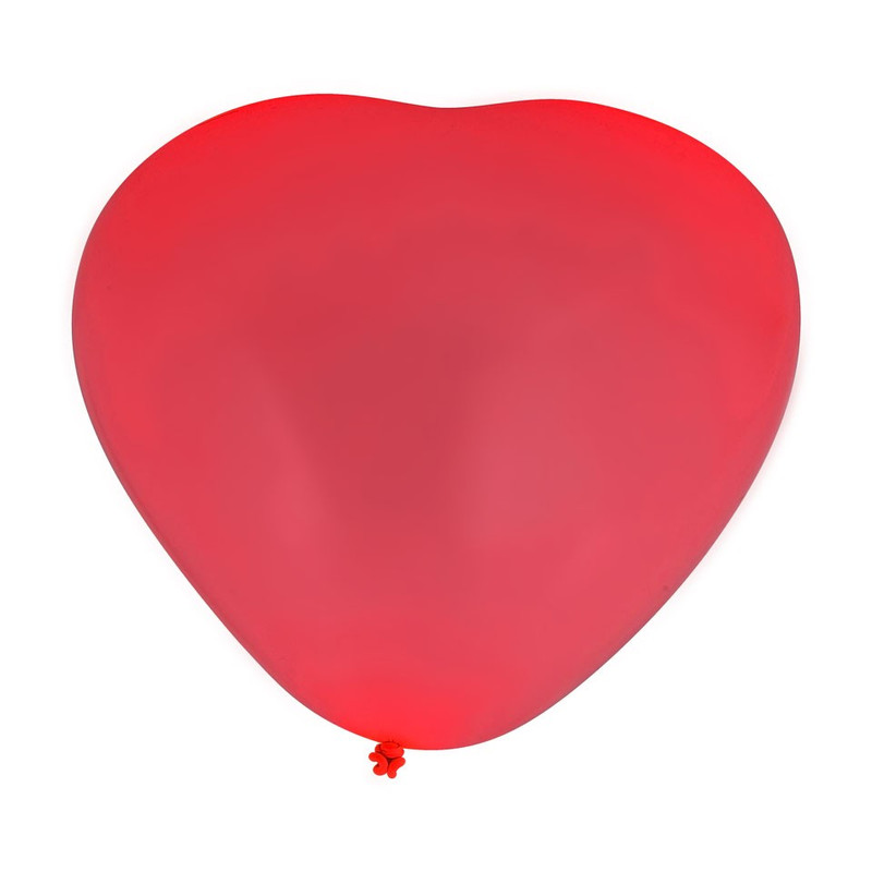 Ballonnen hartvorm - rood - 8 stuks