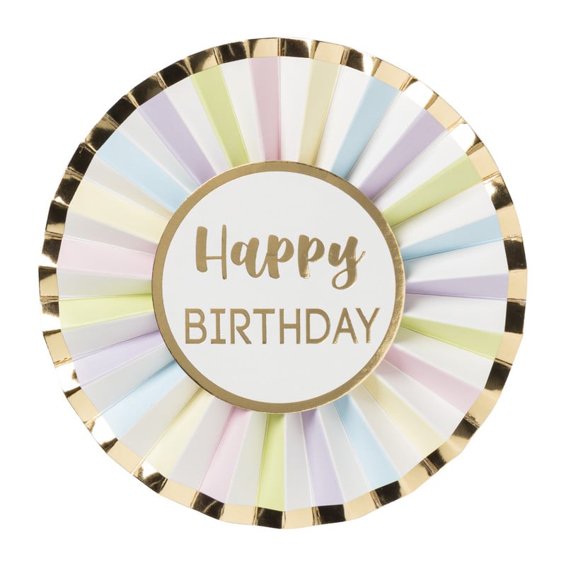 Rozet - happy birthday - 12 cm