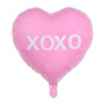 Folie ballon hart - roze/wit - set van 2 