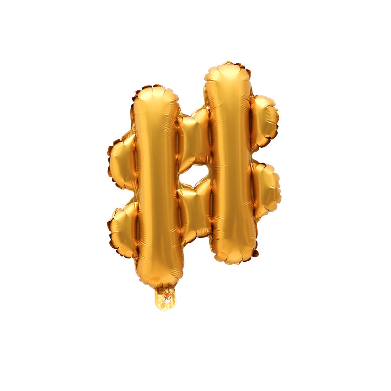 Aluminium ballon - hashtag - 50x35