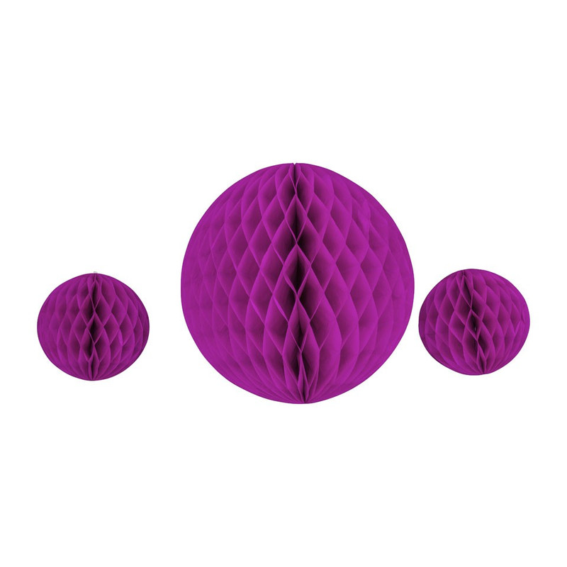 Honeycomb - roze - set van 3