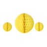 Honeycomb - geel - set van 3