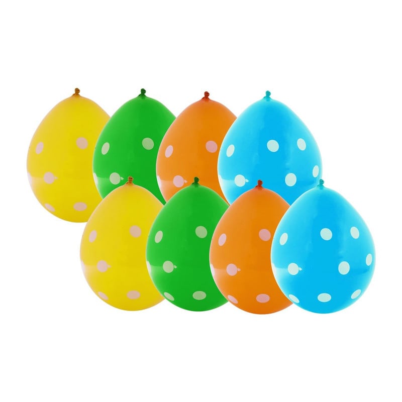 Ballon grote stip - 8 stuks