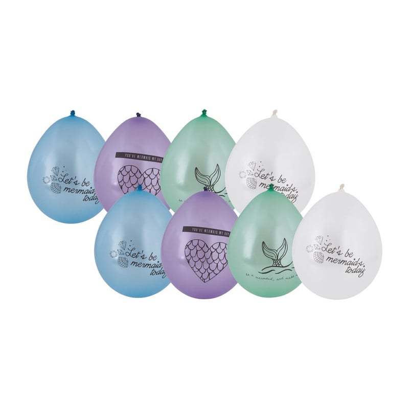 Ballon mermaid - 8 stuks