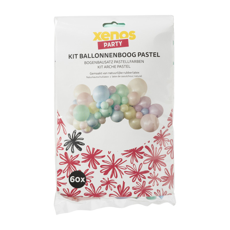 Kit ballonnenboog - pastel - 60 stuks