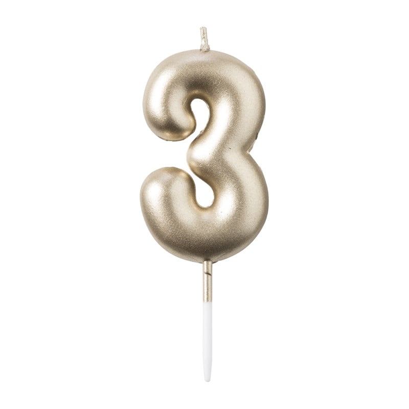 Cijferkaars 3 - goud 