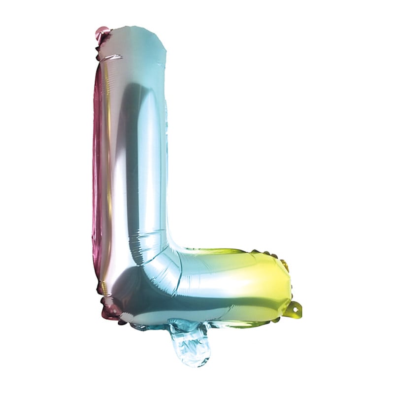 Folieballon L - regenboog metallic - 30 cm 