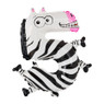 Folie ballon - cijfer 5 - zebra - 30 cm 