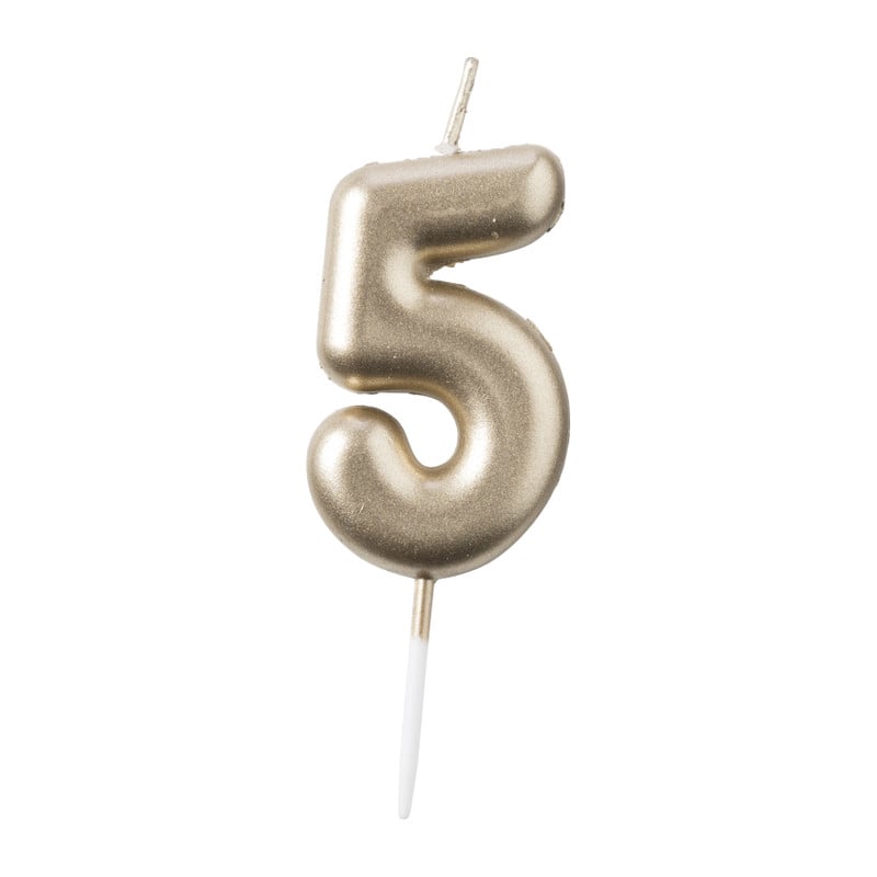 Cijferkaars 5 - goud 
