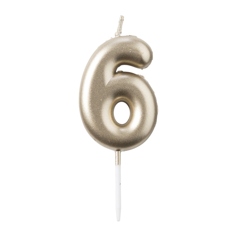 Cijferkaars 6 - goud 