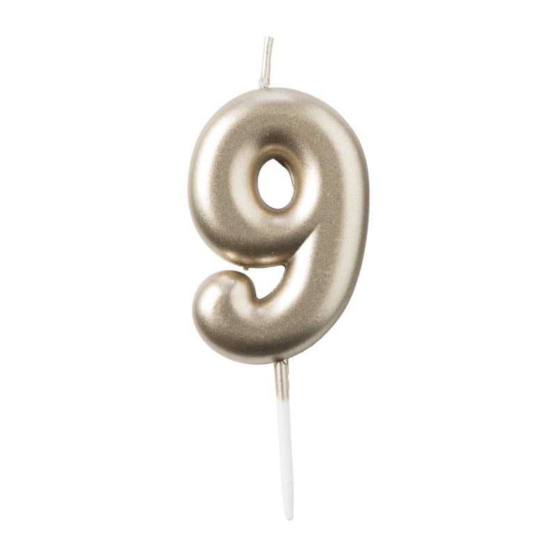 Cijferkaars 9 - goud 