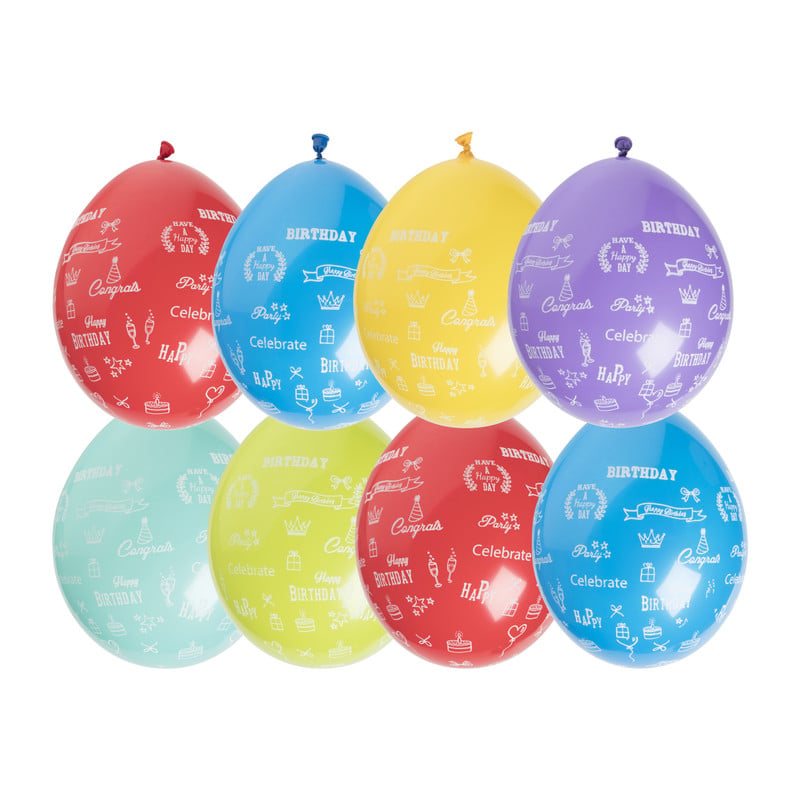 Ballonnen - happy birthday - 8 stuks