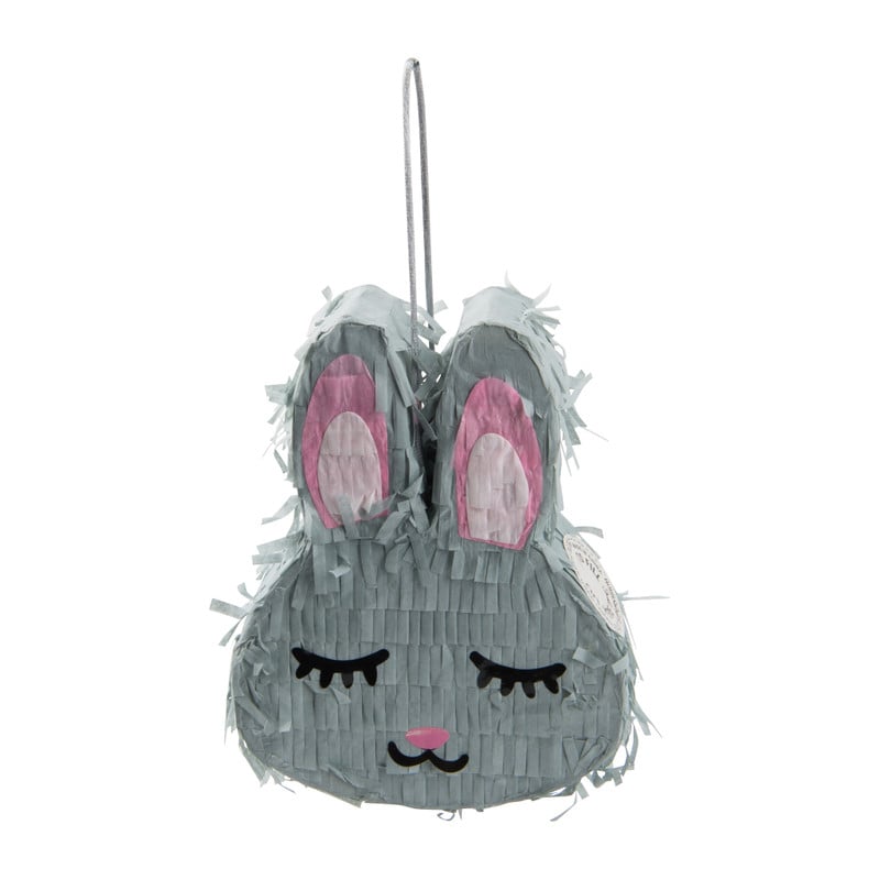 Pinata mini - konijn - grijs/roze